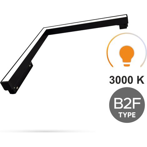 Faretto lineare ad angolo orizzontale a LED Ultron 16W 3000K bianco caldo tipo B2F per binari magnetici SMART TRACK 48VDC (1/5)