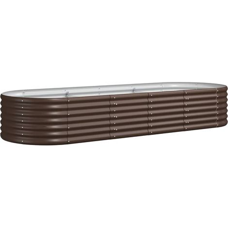 Maison Exclusive - Jardinera arriate acero galvanizado marrón 224