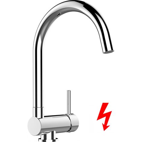 NIEDERDRUCK Unterfenster Wasserhahn Vorfenster Umklappbar 6 CM Verchromt Küchenarmatur mit 360° schwenkbarem U Auslauf (1/4)