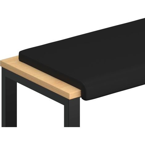 Maison Exclusive - Bankkissen Kunstleder Schwarz Tiefe 35 cm (1/5)