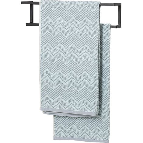 Sealskin Carre Portant serviette mural compact 48x12x12cm noir mat (1/5)