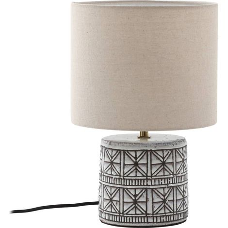 Lucande Lámpara de mesa 'Thalorin' en Blanco Cerámica