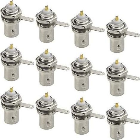 Lot de 20 connecteurs BNC Femelles à Montage sur Panneau avec écrou et poignée de cloison 50 Ohm plaqué pour système de caméra de sécurité de vidéosurveillance (1/5)