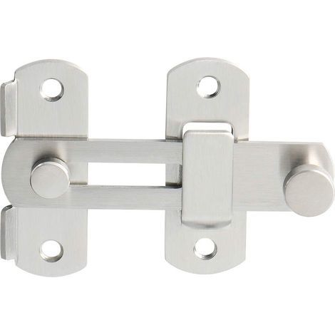 Verrou Porte Interieure Loquet Porte Exterieur, Fermeture Loquet à Bascule Serrure Verrou Portail en Acier Inoxydable pour Fenêtre, Placard et Jardin, Brossé, 2,5MM Épaisseur, (1/5)