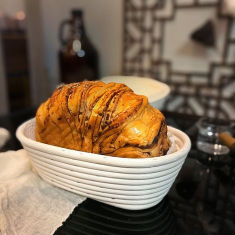 Panier de fermentation de pain au levain ovale 25X15X8Cm avec doublure en tissu (1/5)