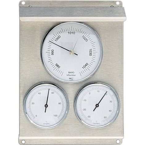 Station météo analogique analogique TFA Dostmann 20.2010.60 acier inoxydable (1/3)