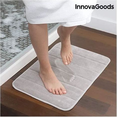 Tapis de Bain viscoélastique en Polyester Gris uni A479 (1/4)