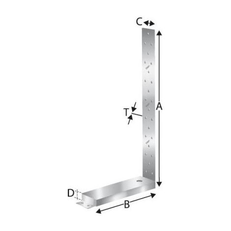 Ancrage pour montant d'ossature HD340M12G-B SST (Par 10)