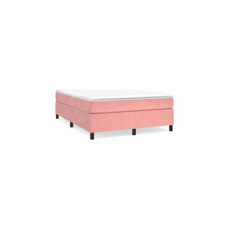 Sommier à lattes de lit avec matelas Rose 140x190 Velours (1/5)