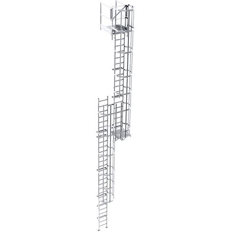Echelle à crinoline - Hauteur à franchir de 8.80 a 9.10m - CS91-CPSH060