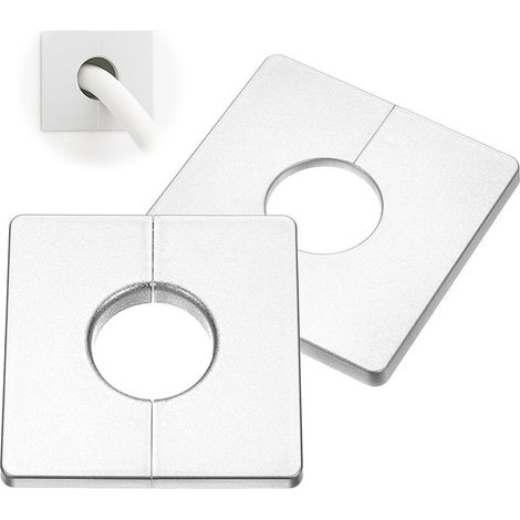Stück geschlitzte Wandplatte, selbstklebende quadratische ABS-Abdeckplatte mit 33 mm Lochdurchmesser, Rohrabdeckung für Wasserhahndekoration (1/5)