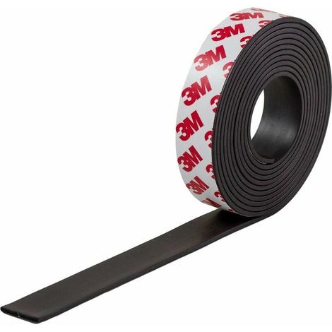 royaluxe - Bande magnétique adhésive avec Colle 3M Bande souple aimantée autocollante pour organiser, Largeur épaisseur longueur 20 mm 2,0 mm 10 m (1/5)