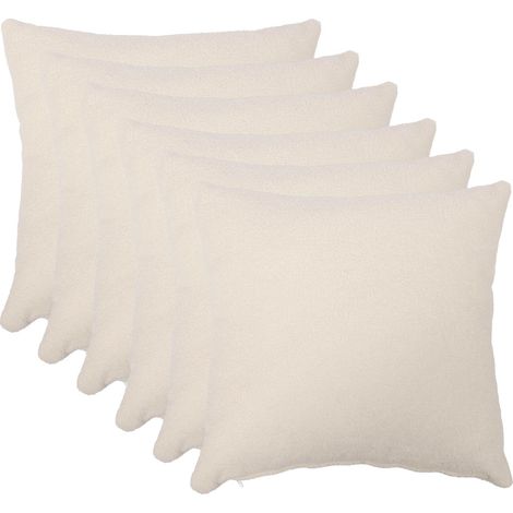 Federa 6 pcs HEERLEN Crema 80 x 80 cm Bouclé vidaXL (1/5)