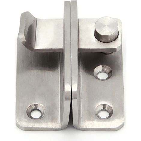 Verrou à bascule en acier inoxydable, loquet coulissant robuste antirouille pour porte de grange, fenêtre et meuble, finition brossée (1/5)