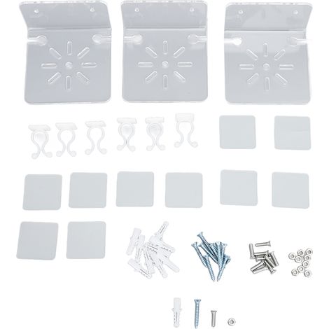 étagère rangement-Étagères murales acryliques 3pcs - Support pour caméra et enceinte - Solides et transparentes (1/5)