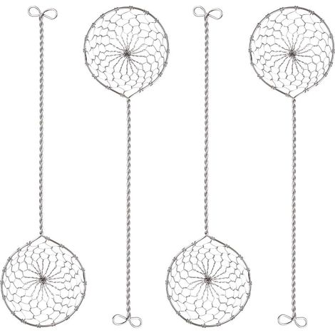 Lot de 4 Passoires à Fondue en Acier Inoxydable - 6,5cm x 23,5cm Écumoires à fondue (1/5)