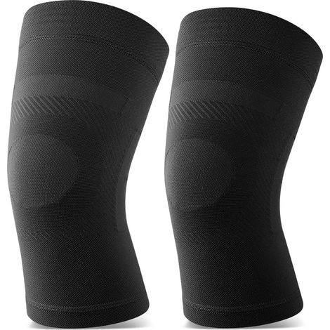 Ginocchiera, tutore compressivo leggero unisex, fornisce supporto all'articolazione del ginocchio, adatto per il recupero dopo infortuni sportivi, nero. (1/5)