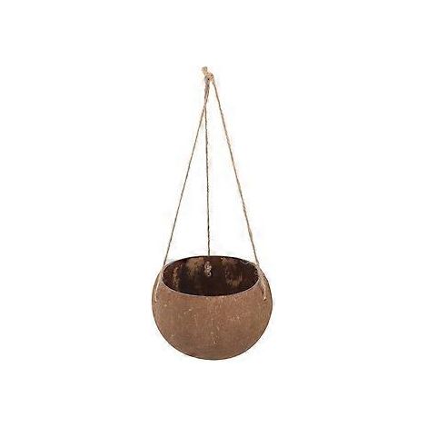 Pot de fleurs suspendu naturel pour la maison, le balcon ou le jardin. (1/4)