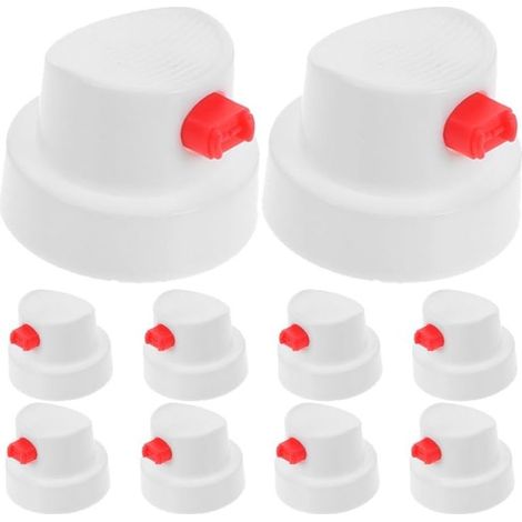 10 PièCes Buse pour Bombe De Peinture aéRosol Embout en PE Blanc Bouchon PulvéRisateur Multifonction pour Peinture Et Retouche ÉTanche (1/5)