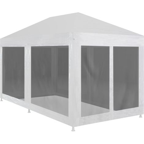 Partyzelt mit 6 Mesh-Seitenwänden 6 x 3 m