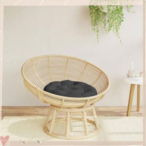 361947 Coussin rond noir 60 x11 cm tissu oxford (1/5)
