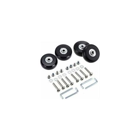 Lot de 4 roues de rechange pivotantes en caoutchouc pour valise, 45 x 18 mm (1/4)