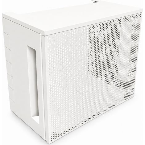 Atole – Cache climatiseur en aluminium thermo-laqué – Dimensions H. 80 x L. 100 x P. 54 cm – Couleur blanc RAL9010 – Protection contre intempéries