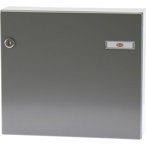 RENZ Tür-Durchwurfbriefkasten SERIE 17, 370 x 330 x 100 mm, Stahl RAL 9007 (1/4)
