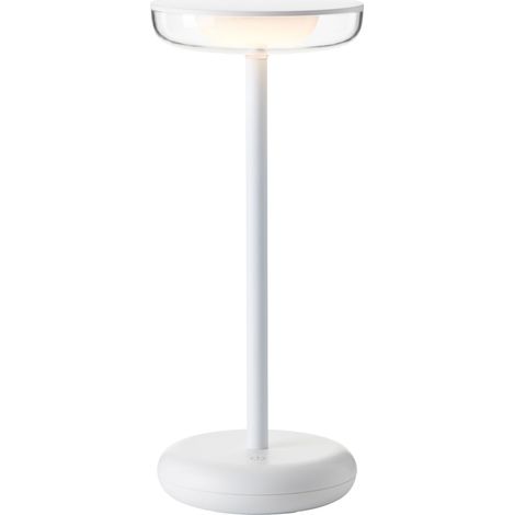 Brilliant Lampe Platon LED Außentischleuchte 27cm weiß/transparent Aluminium schwarz 2 W LED integriert (1/5)