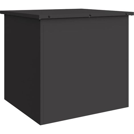 Boîte de Rangement Extérieure Noir 55 x 50,5 x 50 cm Acier