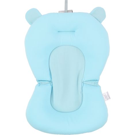 Coussin de siège de bain flottant pour bébé, support pliable et réglable pour nouveau-né, ours bleu (1/5)