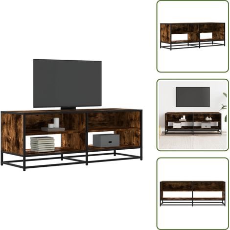 TV-Schrank Räuchereiche 120,5x40x46 cm Holzwerkstoff und Metall - TV-Schrank - TV-Schränke - TV-Möbel - TV-Ständer (1/5)