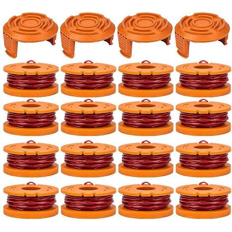 O5c para Worx Wg150 Wg151 Wg163 G165 16 Carretel + 4 Tampas Conjunto de Peças H0f para Cortador de Grama, Wa0010+wa6531 (1/5)