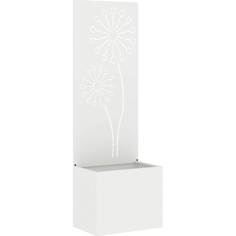 Écran de confidentialité de jardin Fretwork Blanc 50 x 140 cm CFW294708 (1/5)