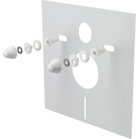 alcadrain Schallschutz für Wand-WC und Bidet mit Zubehör und Weißabdeckung (1/2)