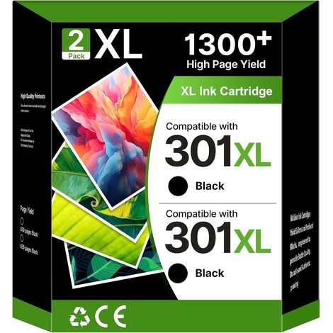 Cartouche Encre HP 301 XL Replacement pour HP 301 Noir pour HP 5530 (1/5)