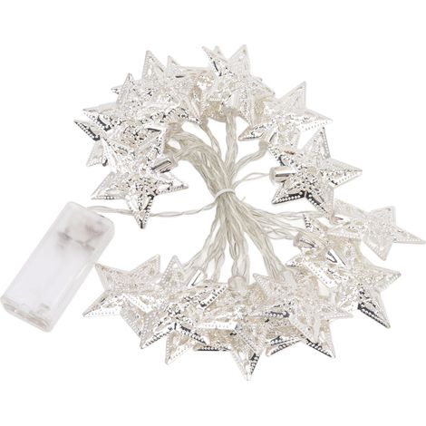 Guirlande lumineuse étoiles 20 LED, 3 mètres, guirlande féérique en forme d'étoiles pour chambre, décoration de Noël et jardin, lumière chaude (1/5)