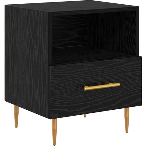 Maison Exclusive - Mesita de Noche Negro 40 x 35 x 47,5 cm Madera