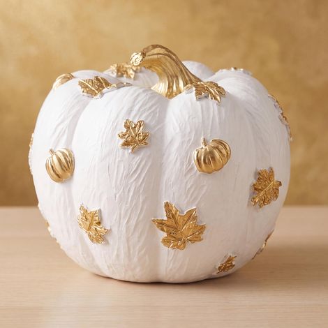 9.70cm Résine Blanc Citrouille Artificielle Décoration Fruits (1/5)