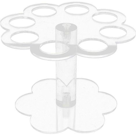 Support détachable à 8 trous pour cornets de glace en acrylique transparent (1/4)