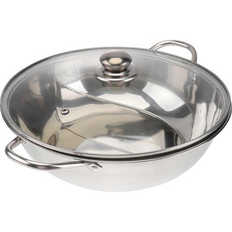 Casserole multifonctionnelle à induction en acier inoxydable avec couvercle (30 cm) (1/4)