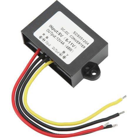 Convertisseur élévateur de tension CC 5 V (5-11 V à 12 V) 4 A étanche avec protection contre les surtensions et régulateur de tension CC (1/5)