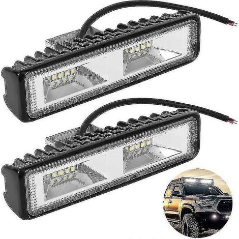Set mit 2 LED-Arbeitsscheinwerfern, für Fahrzeuge, Boote, LKWs, PKWs, SUVs und ATVs, 48 W, 12–30 V (1/5)