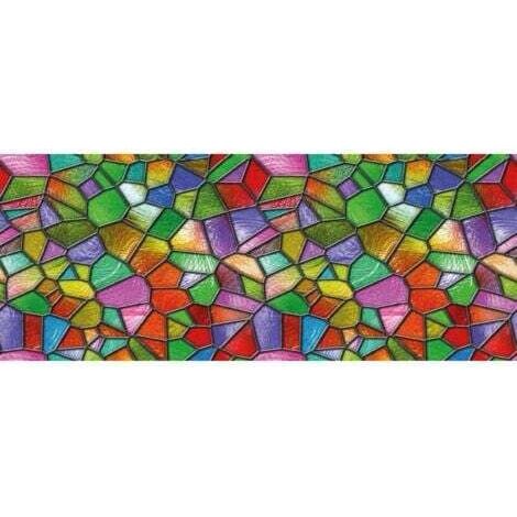 Film de confidentialité pour fenêtre - Vitrail - Autocollant pour fenêtre et porte de douche - 58 x 120 cm (1/5)