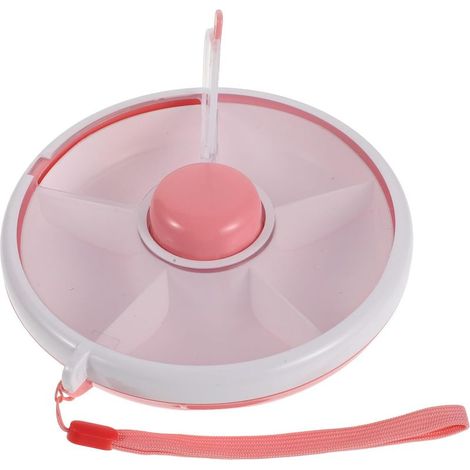 Boîte à lunch Bento portable Unomor en plastique rose avec (1/5)