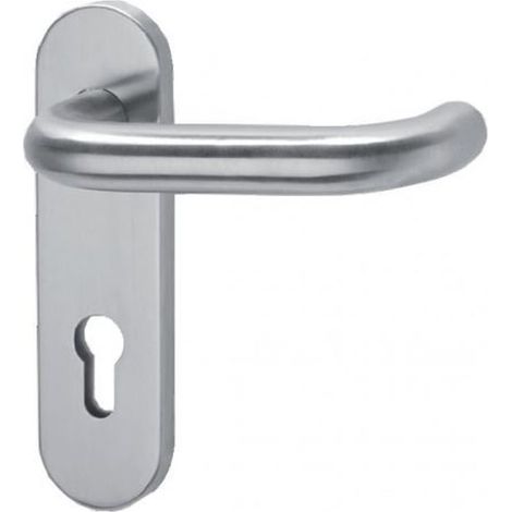 Béquille double sur plaque inox M1XS SERTOS pour porte PROGET et GALAXIE - NINZ