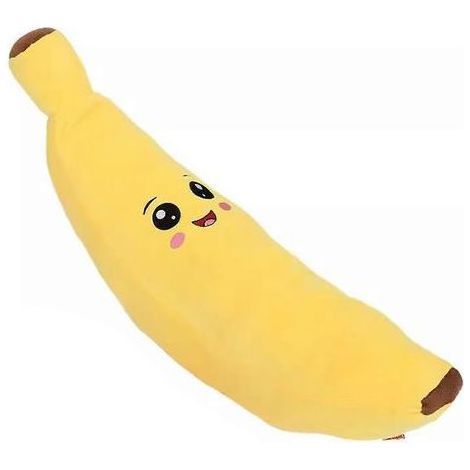 Beruhigendes, bananenförmiges Plüschtier mit Quietscher, angstlösendes Kauspielzeug für kleine, mittlere und große Hunde, weiches Beißspielzeug für drinnen (1/5)