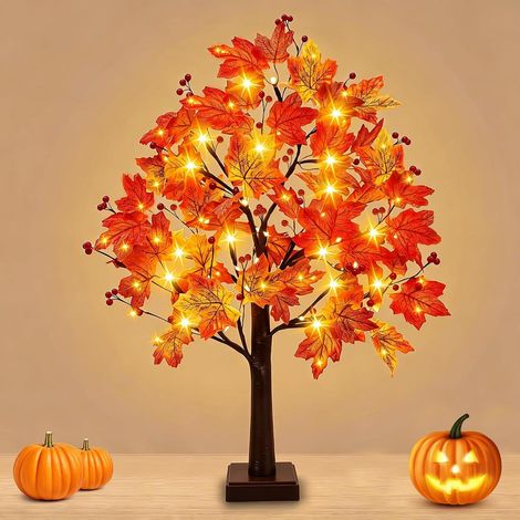 Décoration Automne Lumineuse – Arbre 74 LED, 66 cm, Intérieur (1/5)