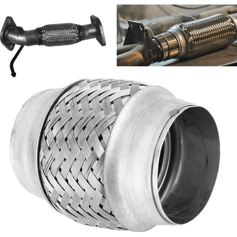 Flexible Stainless Steel Exhaust Hose 2.5in Diameter 4in Length Universal Bellows (1/5)