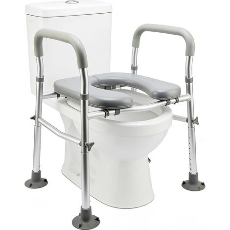 Rehausseur De Toilette avec Accoudoirs Réglables, Charge 180 Kg (1/5)